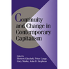 Continuity and Change in Contemporary Capitalism - Paperback