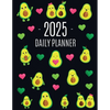 Avocado Daily Planner 2025: Funny & Healthy Fruit Organizer: January-December (12 Months) Cute Green Berry Year Scheduler with Pretty Pink Hearts - Paperback