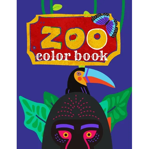 zoo color book: A Jumbo Children Coloring Book with 30 Large Pages .Animals Color and vocabulary. Boys and Girls, kids coloring books ages 3-6 - Paperback