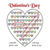 Valentine's Day Word Search: A Puzzle, Poem, and Coloring Book in One - Hardcover