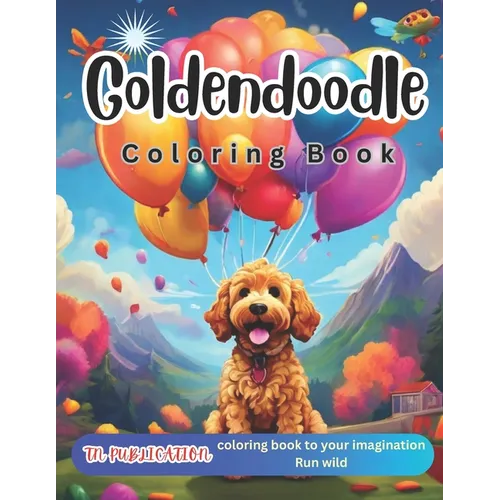 Goldendoodle coloring book: 50 fun facts about golden doodle for adult & kids - Paperback