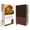 Amplified Study Bible, Imitation Leather, Brown, Indexed - Imitation Leather