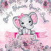 It's a Girl! Baby Shower Guest Book: Cute Elephant Baby Shower Guest Book for Girls with Pink Floral Theme - Includes Sign-In Pages, Wishes for Baby, - Paperback