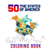 50 The States of America Coloring Book: Fifty State Maps with Capitals and Symbols like Motto Bird Mammal Flower Insect Butterfly or Fruit Perfect Eas - Paperback