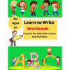 Learn-to-Write Activity Book: For Kids with Lines, Letters and Numbers │ Easy Practice for Kids ages 3+ - Paperback