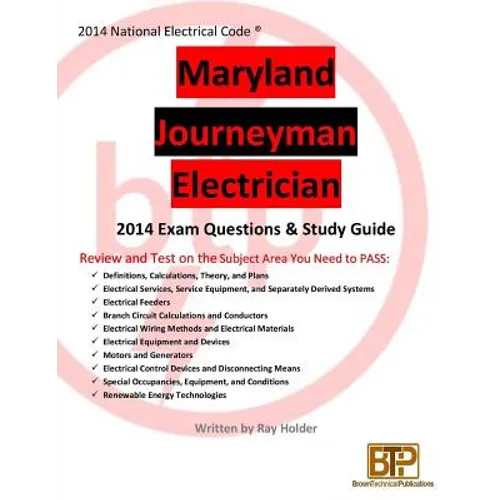 Maryland 2014 Journeyman Electrician Study Guide & Exam Questions - Paperback