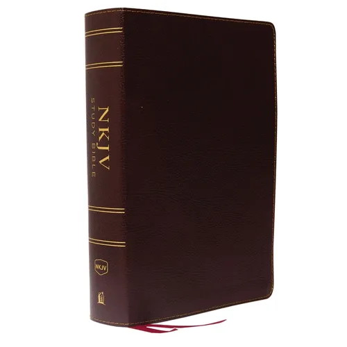 NKJV Study Bible, Bonded Leather, Burgundy, Full-Color, Comfort Print: The Complete Resource for Studying God's Word - Bonded Leather