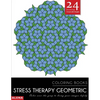 Stress Therapy Geometric Coloring Books: Stress relief coloring books for adults with 24 Stunning Geometric Grayscale Images - Paperback