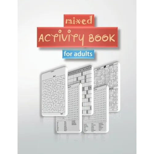 mixed activity book for adults: word search, sudoku hard, Number searches, scramble, and mazes 8,5"x11" 110 pages - Paperback