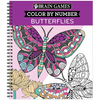 Brain Games - Color by Number: Butterflies - Stress-Free Adult Coloring Book with Tear-Out Pages Relaxing Activity for Paint by Number Lovers Gift for - Spiral