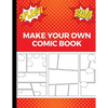 Make Your Own Comic Book: Art and Drawing Comic Strips, Great Gift for Creative Kids Red - Paperback