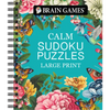 Brain Games - Calm: Sudoku Puzzles - Large Print - Spiral
