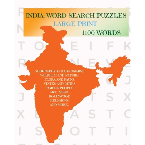 India: Word Search Puzzles: For Teens and Adults Large Print 1100 Words: Word Search Puzzles: For Teens and Adults Large Print 1100 Words - Paperback