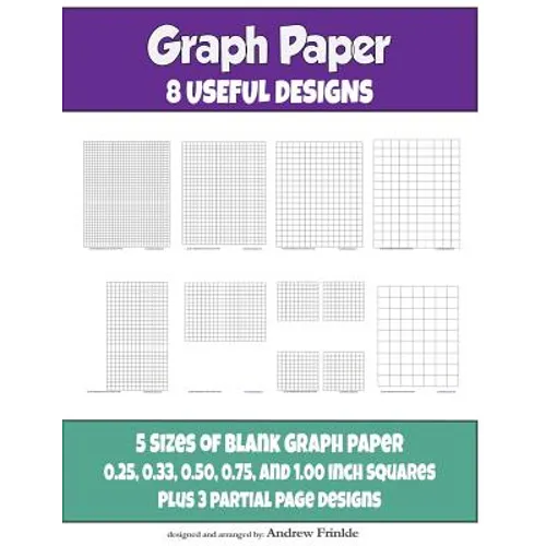 Graph Paper: 8 Useful Designs - Paperback