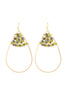 Hde3070 - Open Teardrop With Rondelle Beads Earrings