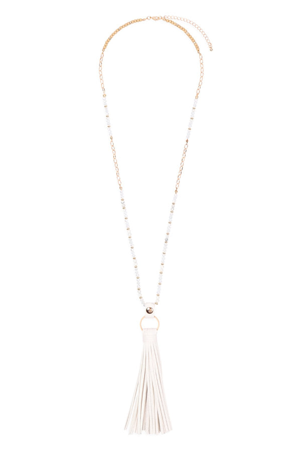 Leather Tassel Necklace