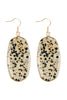 Natural Oval Stone Earrings