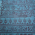 OM Hand Block Bhakti Yoga Prayer Sanskrit Hindu Mantra Shawl - Webster.direct