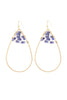 Hde3070 - Open Teardrop With Rondelle Beads Earrings
