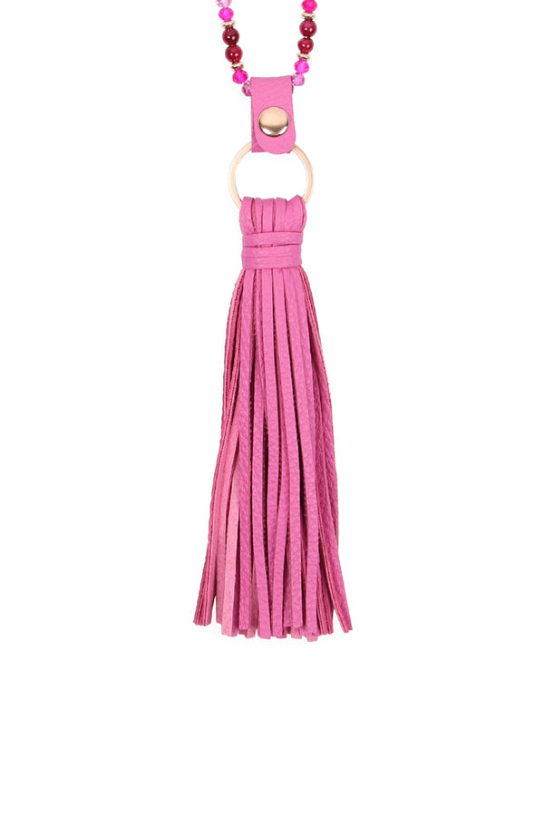 Leather Tassel Necklace