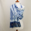 Eternity  Indigo Cotton Scarf With Golden OM Symbol