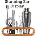 10-Piece Bar Tool Set With Stylish Bamboo Stand