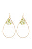 Hde3070 - Open Teardrop With Rondelle Beads Earrings