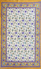 Floral Printed Wall Hanging Picnic Tapestry -Beige/Blue