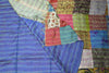 Hand Stitched Kantha  Silk  Vintage Throw