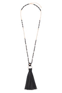 Leather Tassel Necklace