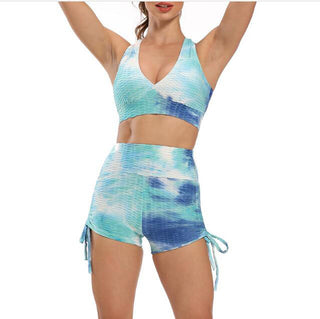 Buy cb328-blue-st-set 2pcs Yoga Sets Woman Sportswear